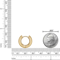 Plain Hoop Earring in Gold Ion Plated Stainless Steel