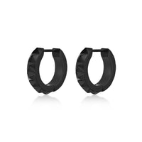 Men's Hoop Earring in Black Ion Plated Stainless Steel