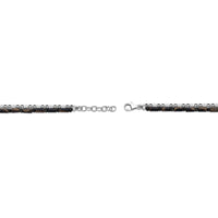 Men's Tiger Eye and Black Spinel Bracelet in Sterling Silver