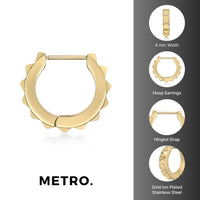 Men's Hoop Earring in Gold Ion Plated Stainless Steel