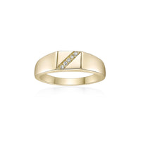 Slash Signet Ring