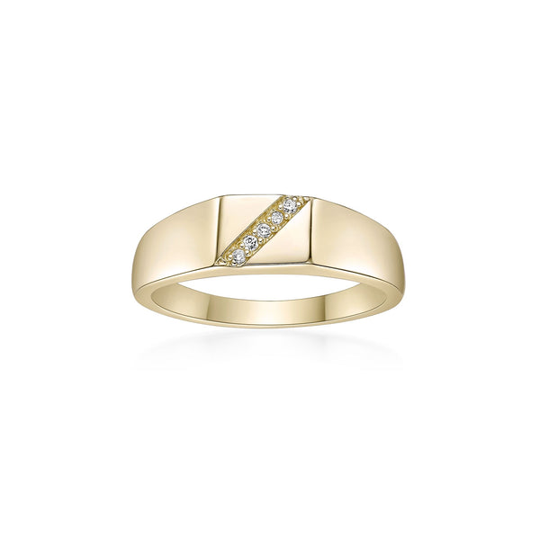 Slash Signet Ring