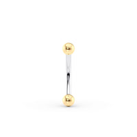 Banana Pin Barbell Eyebrow Piercing - 14G