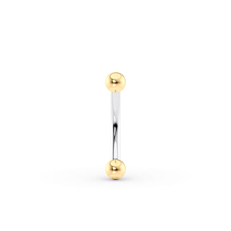 Banana Pin Barbell Eyebrow Piercing - 14G