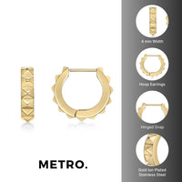 Men's Hoop Earring in Gold Ion Plated Stainless Steel