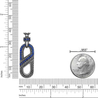 Men's Lab-Created Blue Sapphire Pendant inn Sterling Silver
