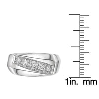 Men's Lab Grown Diamond Ring in Sterling Silver (1/4 ct. tw.)
