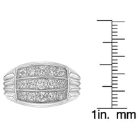 Ribbed Cluster Ring in Sterling Silver