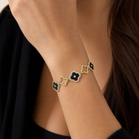 Flora Grand Halo Nine-Station Flower Bracelet