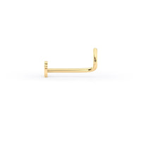 14K Crown Curved Nose Ring - 20G
