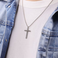 Diamond Simple Cross Pendant in 925 Sterling Silver