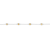 Birthstone Station Bracelet in Sterling Silver
