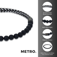 Bracelet in Gray Acrylic Coated Stainless Steel
