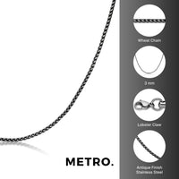 Thin Chain in Antique Finish Stainless Steel