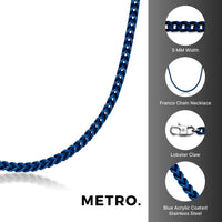 Medium Chain in Blue Acrylic Coated Stainless Steel