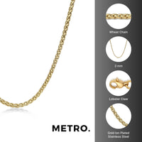 Thin Chain in Gold Ion Plated Stainless Steel