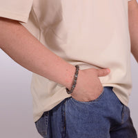 Skull Bracelet in Black Ion Plated Stainless Steel