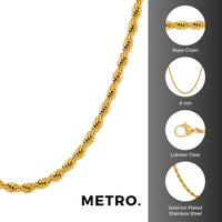 Thin Chain in Gold Ion Plated Stainless Steel