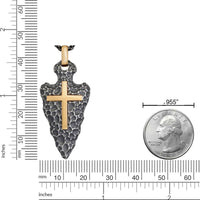 Arrowhead Cross Pendant in Stainless Steel