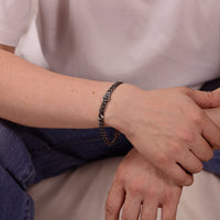 Skull Bracelet in Black Finish Stainless Steel
