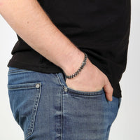 Skull Bracelet in Black Finish Stainless Steel