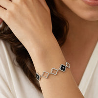Flora Grand Halo Nine-Station Flower Bracelet