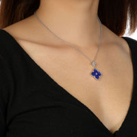 Flora Classic Double Flower Pendant Necklace