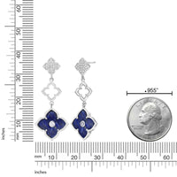 Flora Grand Triple Flower Cubic Zirconia Drop Earrings