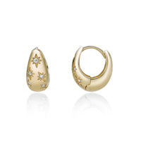 Thick Star Hoop Earrings