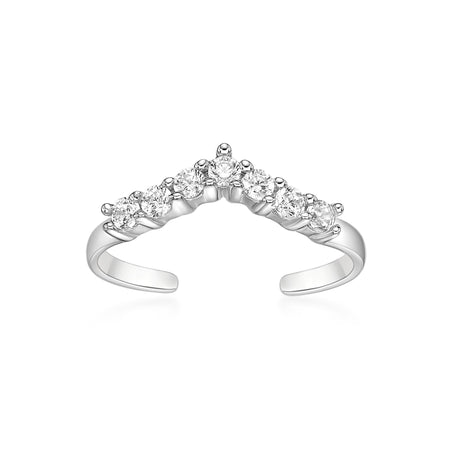 Chevron Toe Ring