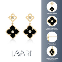 Flora Classic Double Flower Drop Earrings