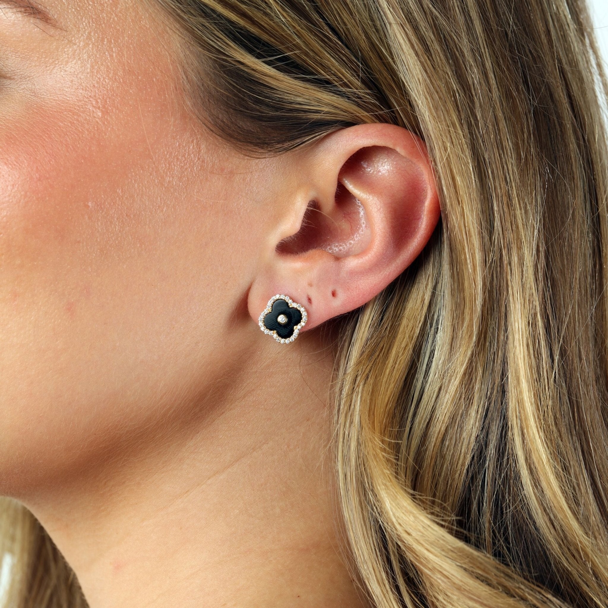 Flora Halo Flower Stud Earrings
