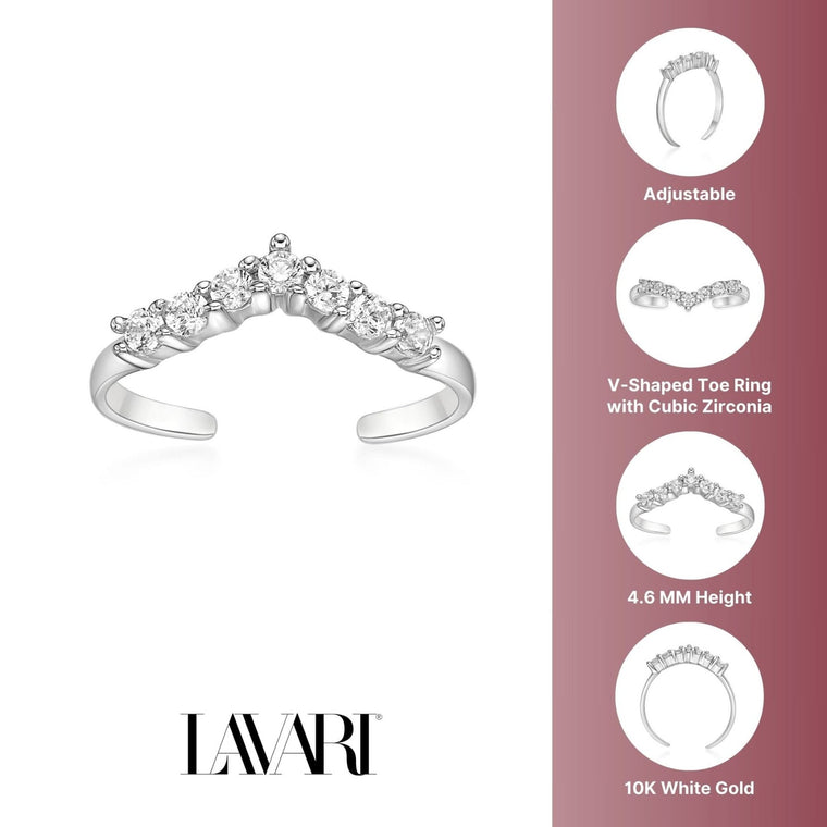 Chevron Toe Ring