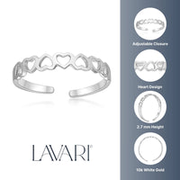 Adjustable Heart Toe Ring