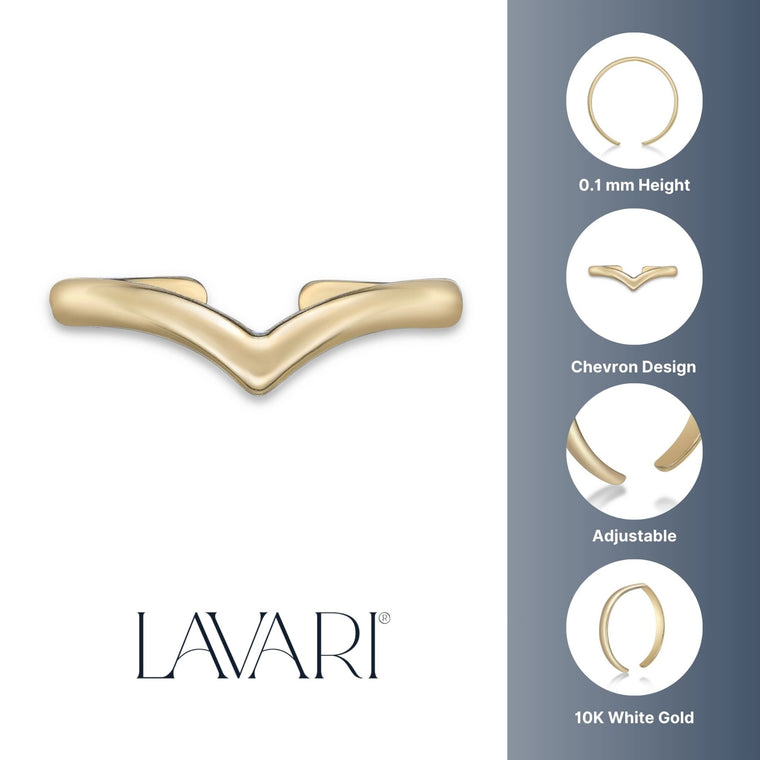 Chevron Adjustable Toe Ring
