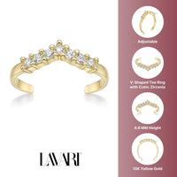 Chevron Toe Ring