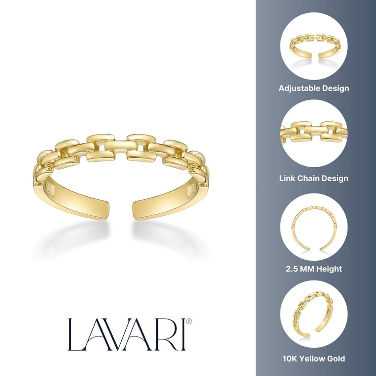 Cable Chain Adjustable Toe Ring