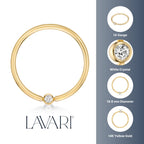 Swarovski Crystal Captive Bead Nipple Hoop - 14G