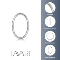 14K Nose Hoop - 20G