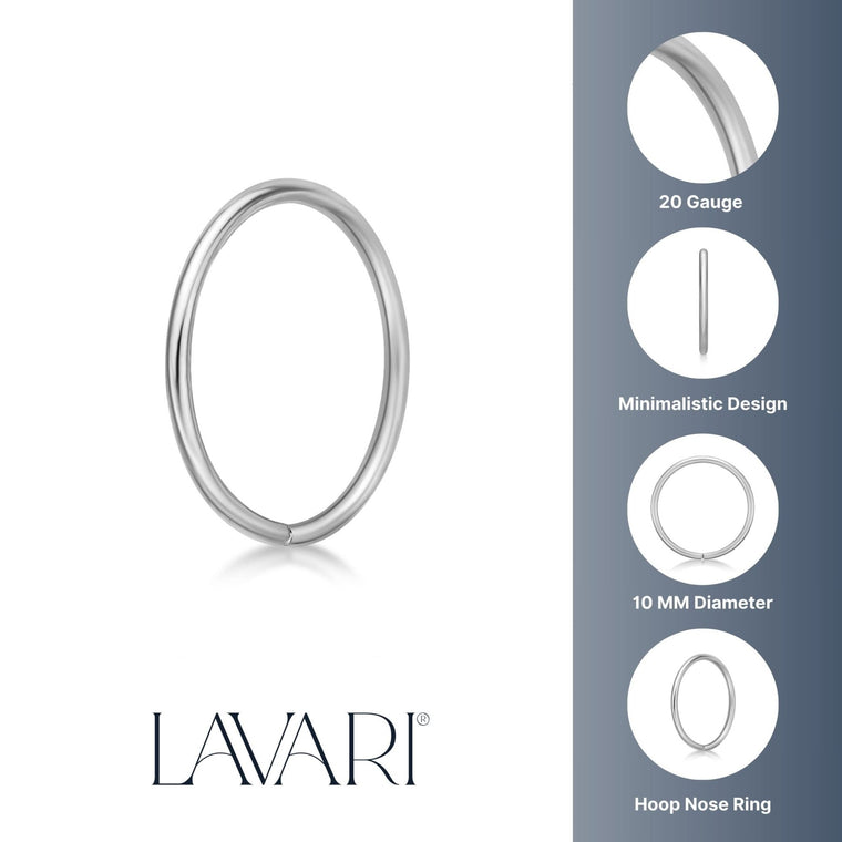14K Nose Hoop - 20G