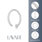 14K Open Hoop Nose Ring - 20G