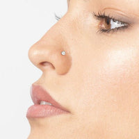 14K Ball Curved Nose Ring - 20G