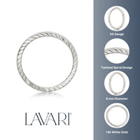 14K Gold Spiral Nose Hoop - 20G