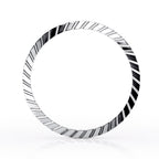 14K Ribbed Nose Hoop - 20G