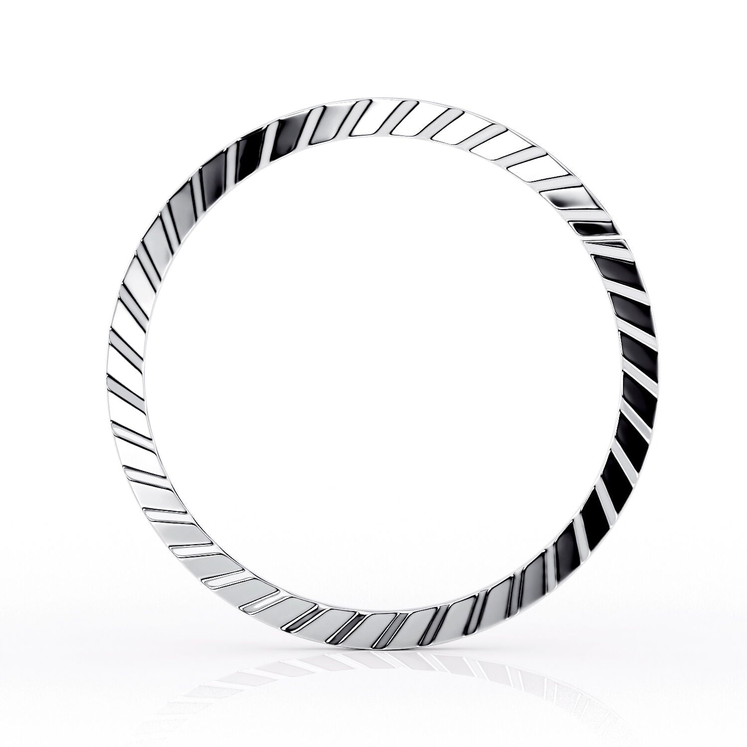 14K Ribbed Nose Hoop - 20G