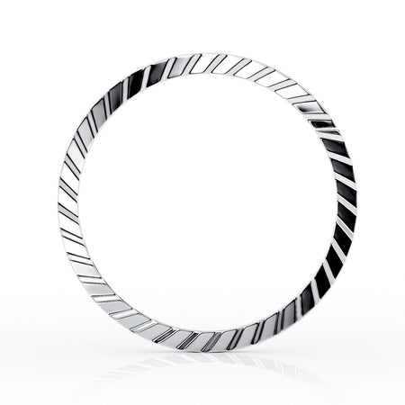 14K Ribbed Nose Hoop - 20G