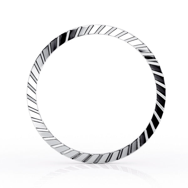 14K Ribbed Nose Hoop - 20G