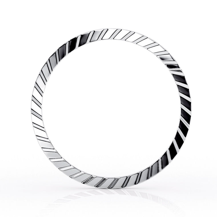 14K Ribbed Nose Hoop - 20G
