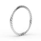 14K Ribbed Nose Hoop - 20G