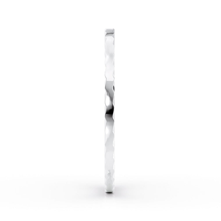 14K Ribbed Nose Hoop - 20G